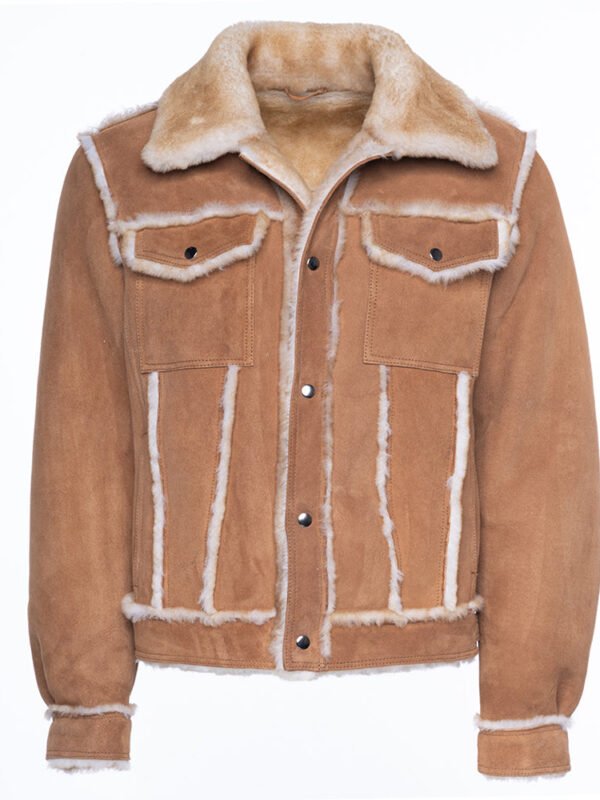 Stan's Tan Suede Shearling Trucker Jacket