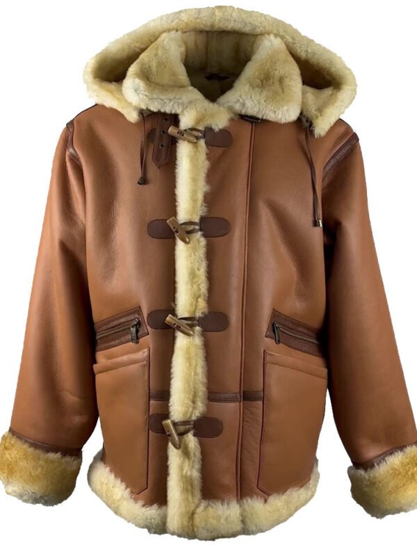 Steve hart Tan Brown Shearling duffle coat