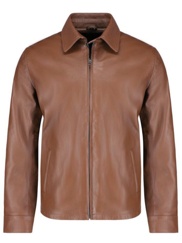Pierre Brown Leather Jacket