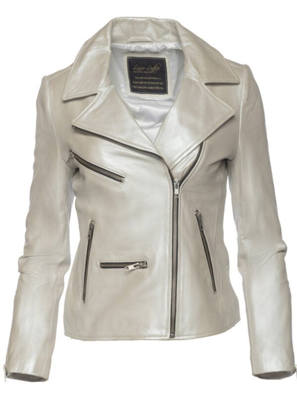 Women's Silver leather jacket