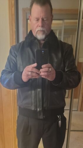 A2 Bomber Aviator leather jacket photo review