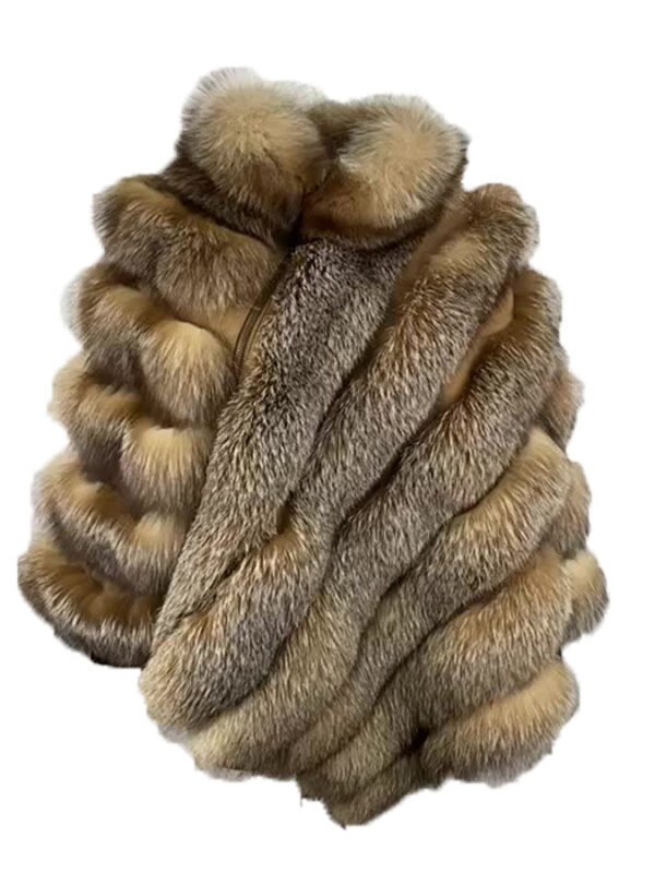 Women's Natural golden Fox Fur Cape/ Poncho