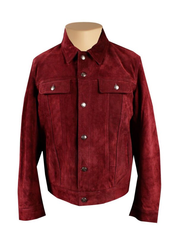 Weston's Maroon Suede Leather Shirt