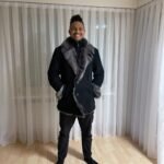 Alex's brown shearling driving coat photo review